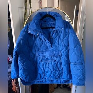 Blank nyc blue quilted pullover